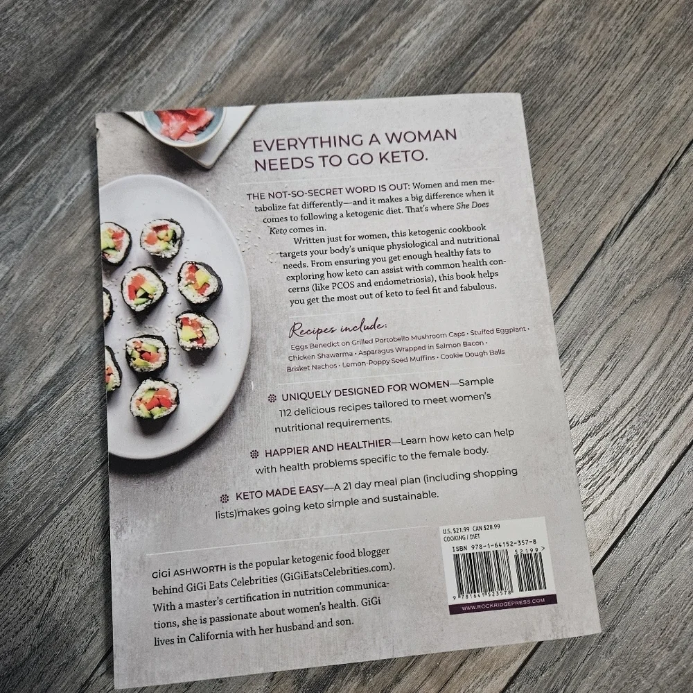She does Keto Cookbook for Women
